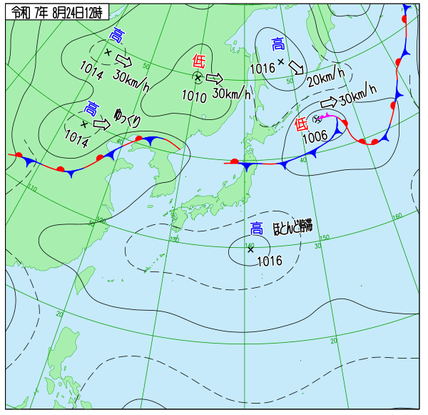 今日の天気予想図