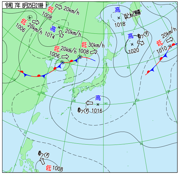 今日の天気予想図