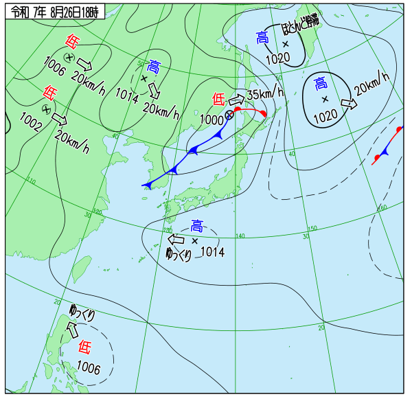 今日の天気予想図