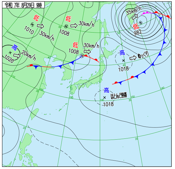 今日の天気予想図
