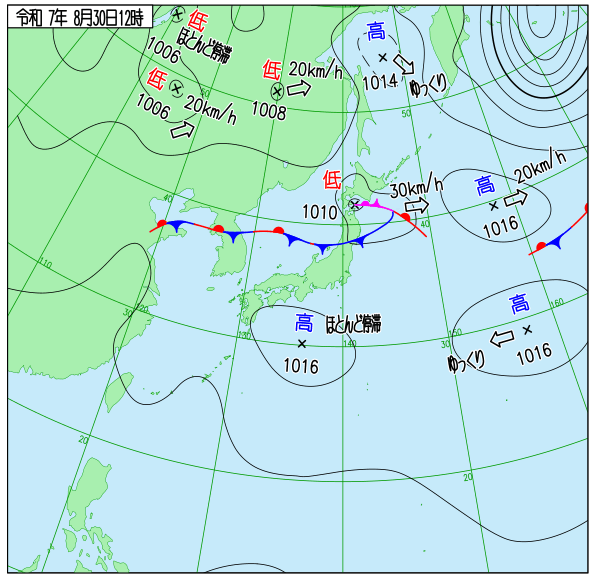 今日の天気予想図