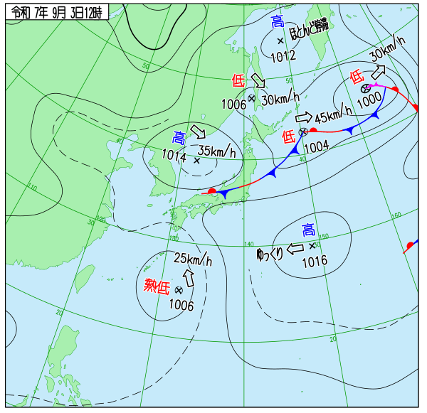 今日の天気予想図