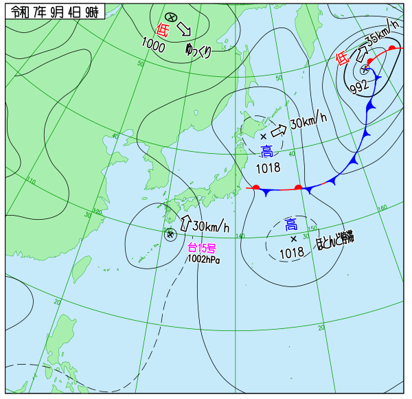 今日の天気予想図