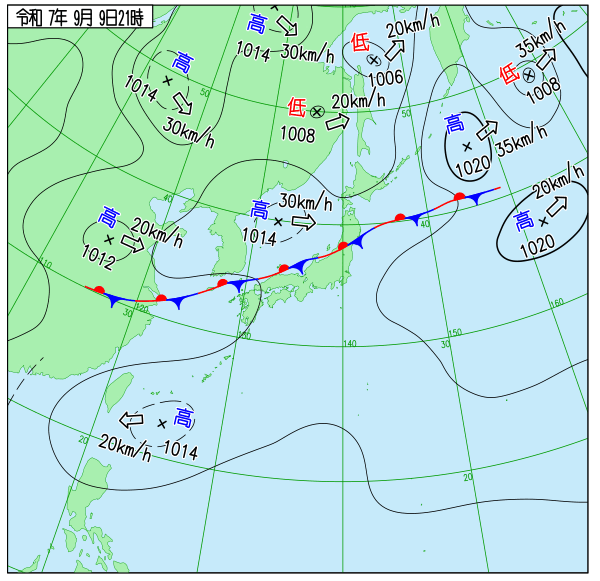 今日の天気予想図