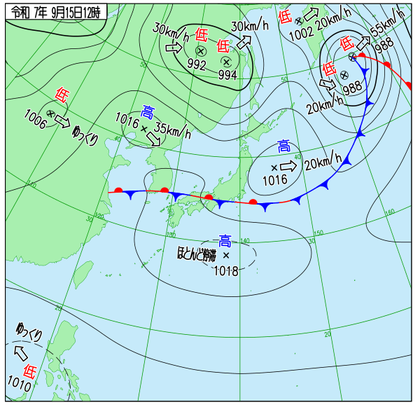 今日の天気予想図