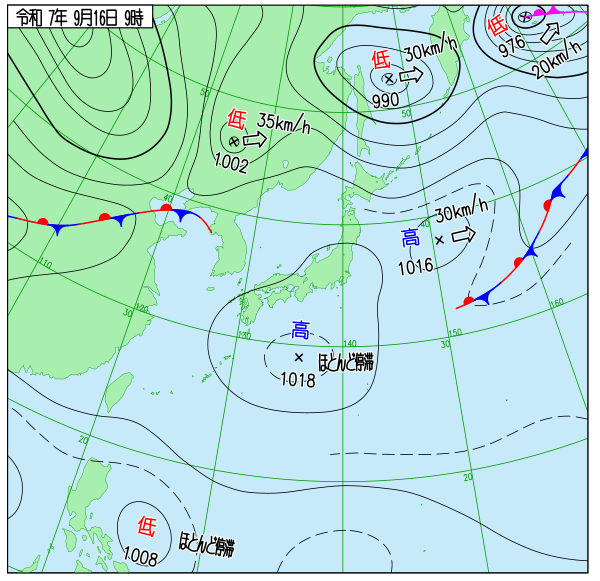 今日の天気予想図