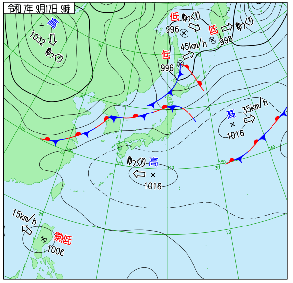 今日の天気予想図