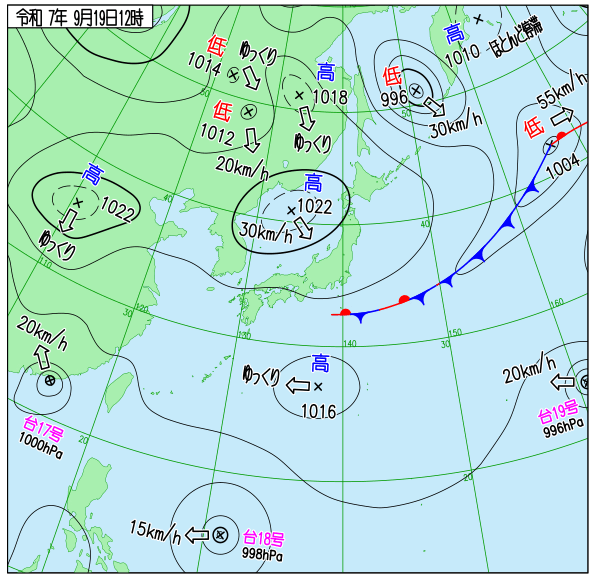 今日の天気予想図