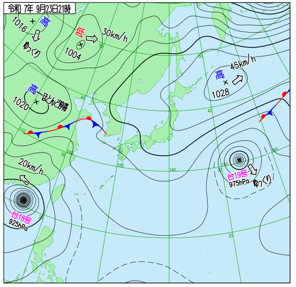 今日の天気予想図