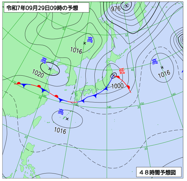 48時間天気予想図