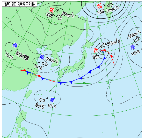 今日の天気予想図