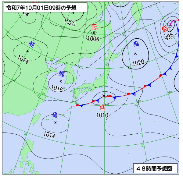 48時間天気予想図