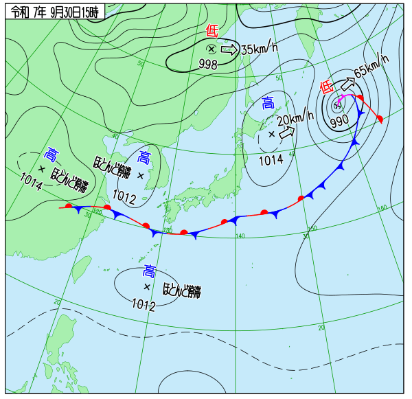 今日の天気予想図