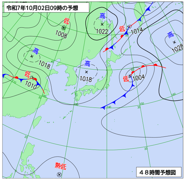 48時間天気予想図