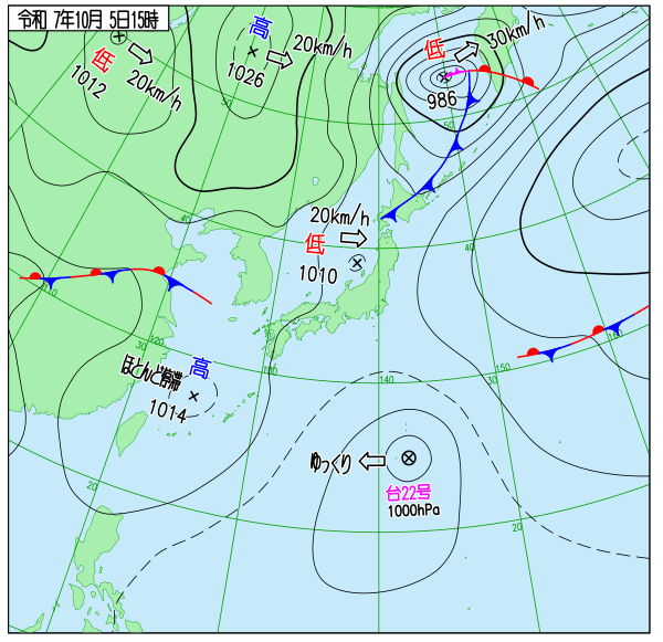 今日の天気予想図