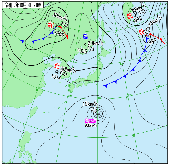 今日の天気予想図