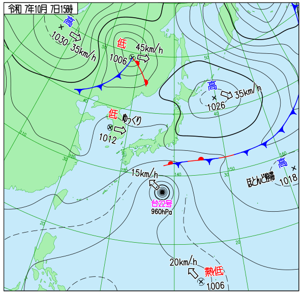 今日の天気予想図