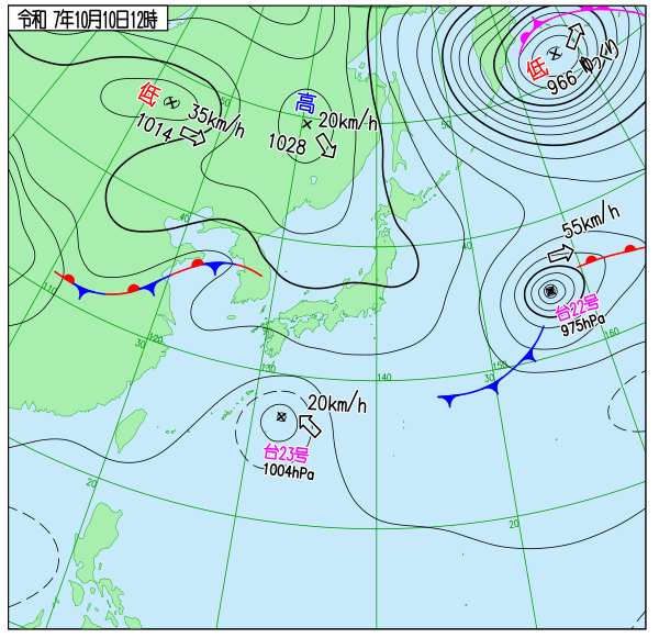 今日の天気予想図