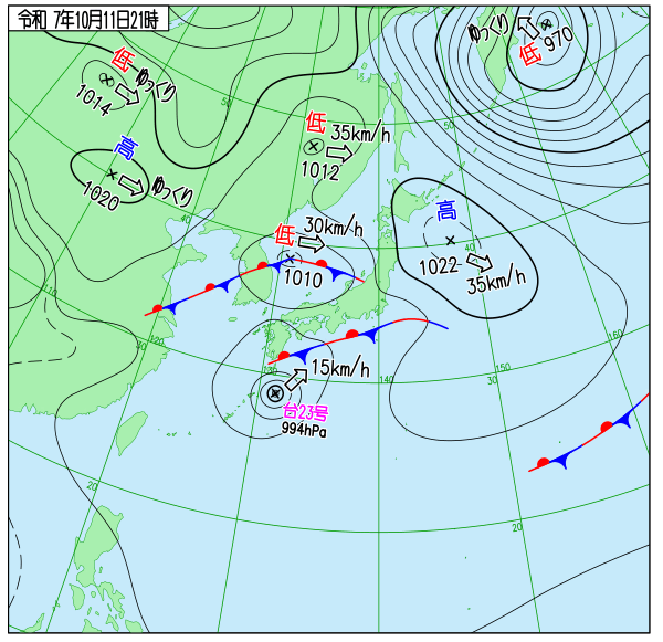 今日の天気予想図