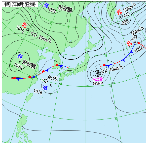 今日の天気予想図
