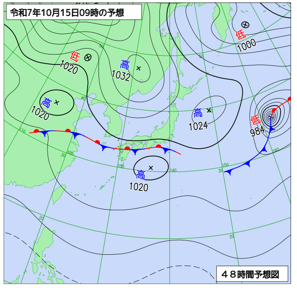 48時間天気予想図