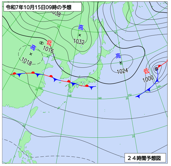 24時間天気予想図