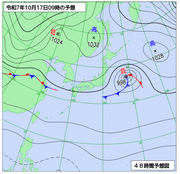 48時間天気予想図