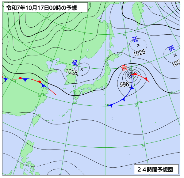 24時間天気予想図