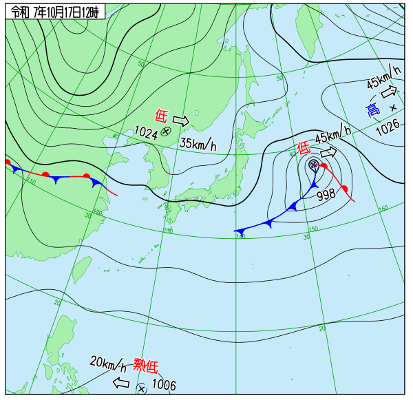 今日の天気予想図
