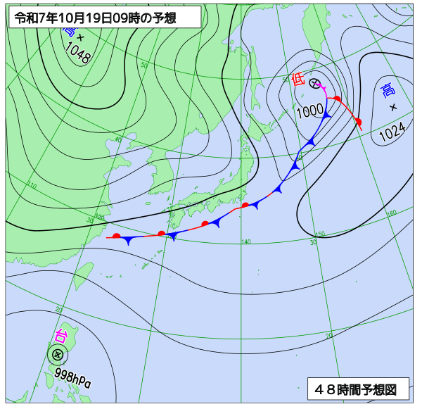 48時間天気予想図