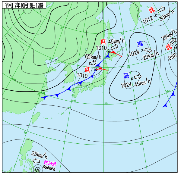 今日の天気予想図