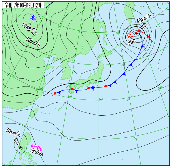 今日の天気予想図