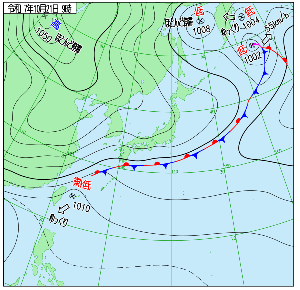 今日の天気予想図