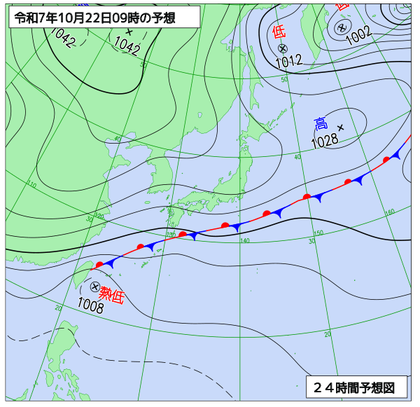 24時間天気予想図