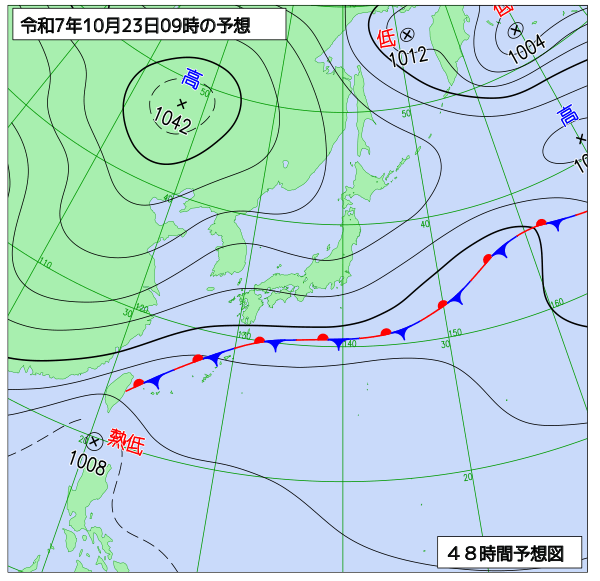 48時間天気予想図