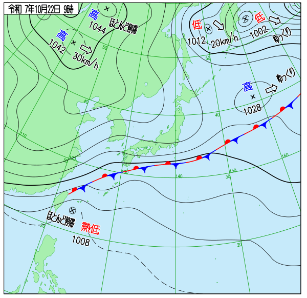 今日の天気予想図