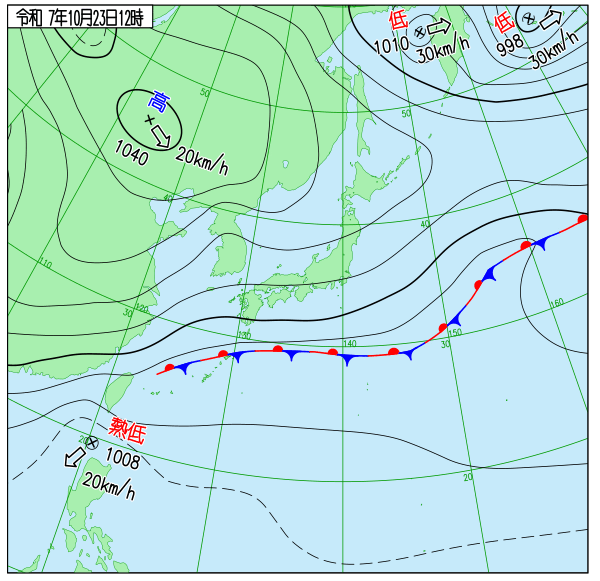 今日の天気予想図