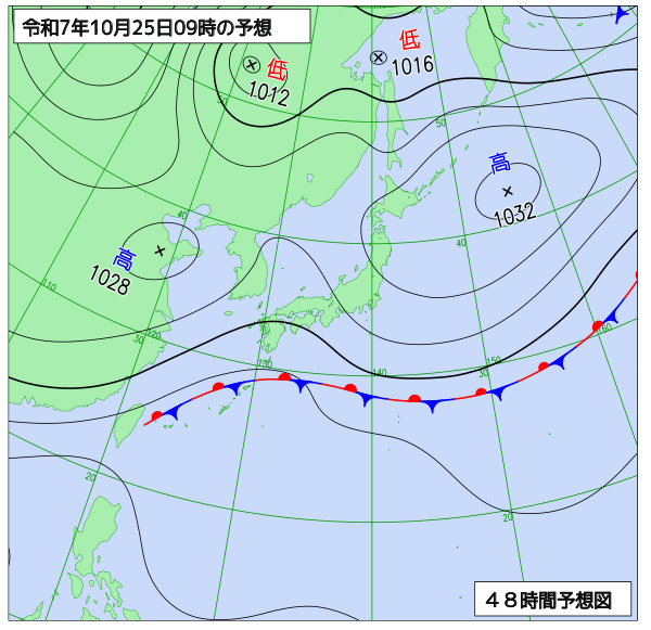 48時間天気予想図