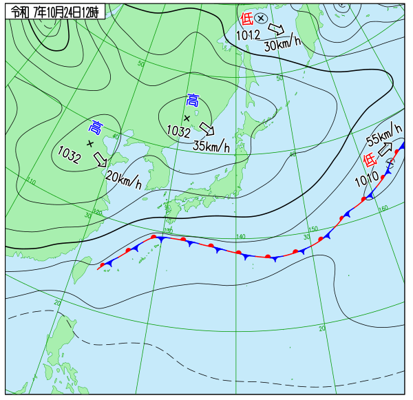今日の天気予想図