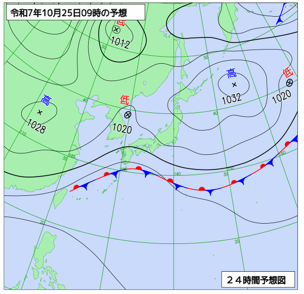 24時間天気予想図