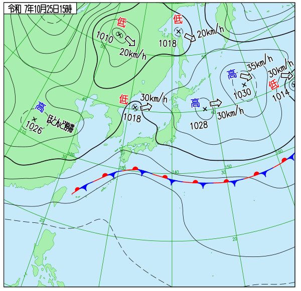 今日の天気予想図