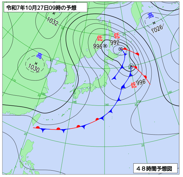 48時間天気予想図