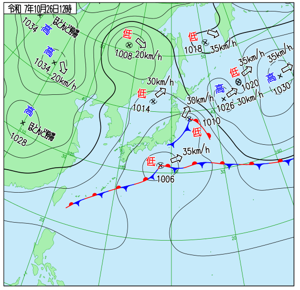 今日の天気予想図