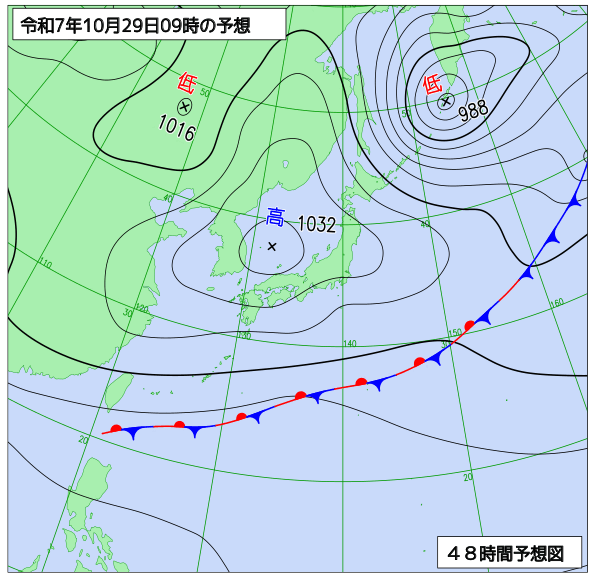 48時間天気予想図