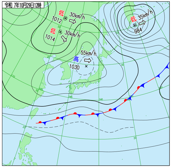 今日の天気予想図