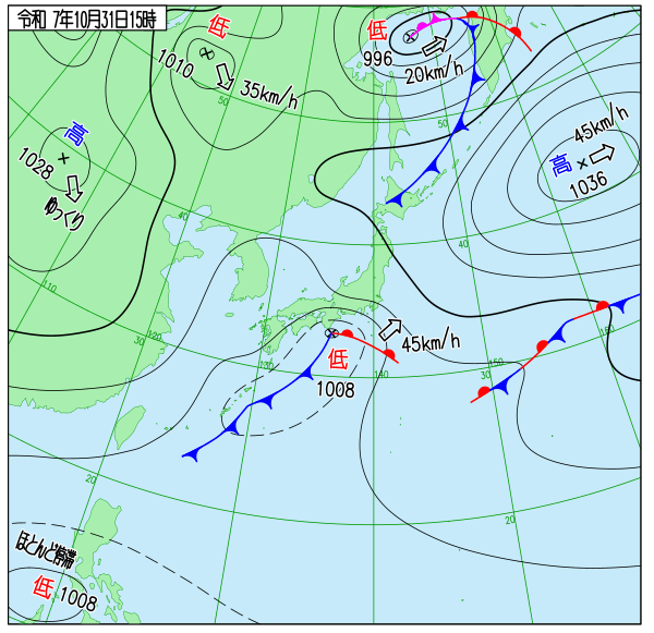 今日の天気予想図
