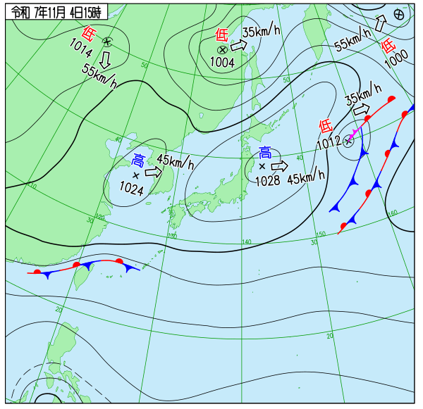 今日の天気予想図