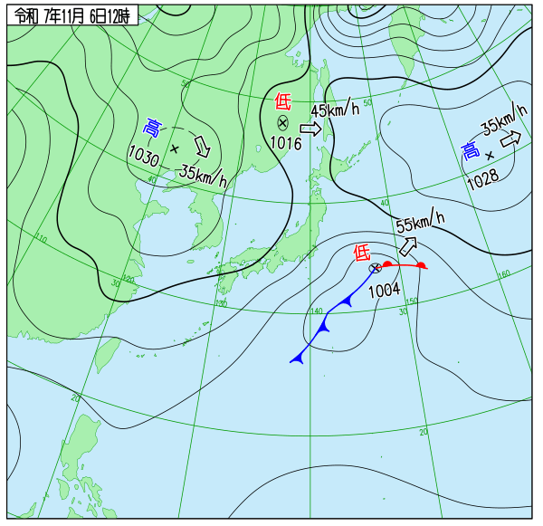 今日の天気予想図