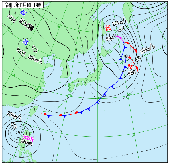 今日の天気予想図