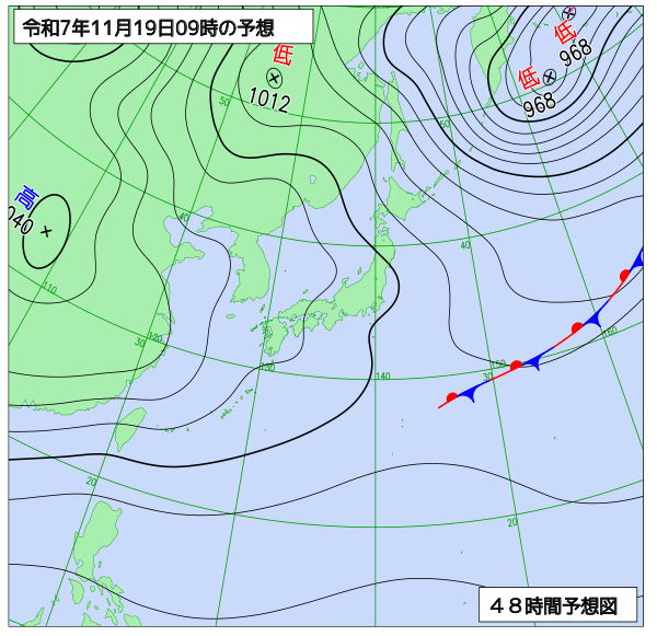 48時間天気予想図